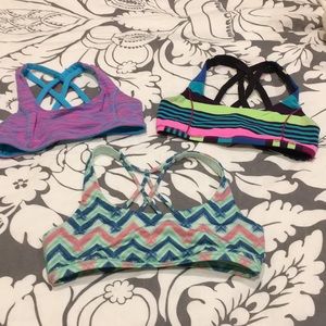 Girls athletic bras